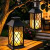 Does not apply Lanterne Da Esterno 2 Pezzi Grande Lanterna Solare Da Giardino Con Candele Tremo