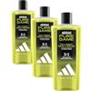 adidas Pure Game Docciaschiuma Uomo, Formula 3 in 1 con Profumo Intenso e Aromatico, 600ml (Confezione da 3)