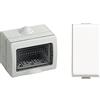 BTicinoBTicino S25503E Custodia Idrobox IP55, Grigio, 3 Moduli, Bianco & FP Matix 2 Falsi Polo, confezione da 2