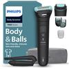 Philips Bodygroom Serie 7000 - Rifinitore per uomo, testina flessibile 2D, tripl