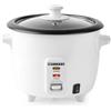 Melissa Cuociriso, 0,6 l, 300 W, con rivestimento antiaderente, inserto per cottura a vapore, funzione di mantenimento al caldo, spegnimento automatico, misurino e cucchiaio, colore: bianco