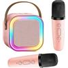 Oskuglin Karaoke per bambini, karaoke con microfono, microfono bluetooth con 2 Microfono,