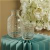 PuntoCasaStore® Caraffa 5.1X5X15 CM con bicchiere 7X3.8X7.4 CM vetro bianco Accessorio tavola de