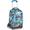 SEVEN SJ GANG STYLE JAM GANG Trolley Scuola Jack 8 ruote GLACE PANTHER BOY, Celeste