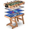 Does not apply Tavolo Da Gioco 2 in 1 Con Calcio Balilla Professionale Hockey Ad Aria Calcio Ba