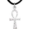 Iri jewelry Collana in argento sterling 925 Ankh Peace cuore pentagramma