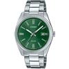 Casio Orologio Silver e Green MTP 1302PD 3AVEF