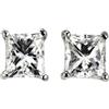 Nessuno Nuovissimi orecchini Pt900 con diamanti taglio principessa 0,643 ct E SI1 spe...