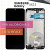 Samsung DISPLAY SAMSUNG M21 SM-M215 SCHERMO OLED FRAME VETRO LCD TOUCH PARI A ORIGINALE