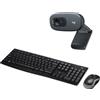 Logitech C270 Webcam HD Con Correzione Automatica Luminosità, Microfono Riduzion