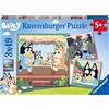 Ravensburger - Puzzle Bluey, Collezione 3x49, 3 Puzzle da 49 Pezzi, Età Raccoman