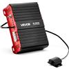 VEVOR Amplificatore Monoblocco per Auto Classe D con Controllo Remoto del Livello del Subwoofer 1500 W, Filtro Passa-Basso, Potenziamento dei Bassi, Spostamento di Fase, Controllo del Volume