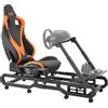 VEVOR Supporto per Volante da Corsa con Ruote, Supporto Simulatore di Guida in Acciaio Resistente, Carico max. 150 kg, Supporto per Volante e Pedale Regolabile, G923/G920/G29, Thrustmaster T248P