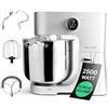 Profi Cook ProfiCook® Robot da cucina con ciotola XXL da 12 litri | Impastatrice con motore Longlife da 2500W | Ingranaggi in metallo e display a LED | Food Processor per impasti fino a 8,5 kg | PC KM 1254