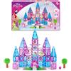 Tytan Set di gioco con tessere magnetiche giganti del Castello delle Principesse Disney, 172 pezzi S1