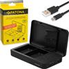 PATONA Caricabatterie Doppio per DMW-BLK22 BLK22E Batterie compatibile con Panas