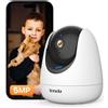Tenda Telecamera WiFi Interno,360° PTZ Videocamera Sorveglianza 5MP, Audio Bidir