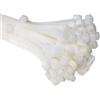 ERKO Fascette plastica bianche 100 x 2,5 mm 100 pezzi di cablaggio professionali