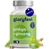 Gloryfeel Ginkgo + Ginseng 365 Compresse - 24% Glicosidi Flavonici - Estratto di Panax Gin