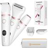 MAXGROOM Rasoio Elettrico Donna per Parti Intime 3 in 1 Bianco Depilatore Corpo Inguine