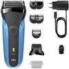 Braun Rasoio barba SERIES 3 Ricaricabile Blue e Black 310BT