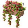 Does not apply Vaso Da Balcone Con Ganci E Pianta Bouganville Artificiale Fucsia Larghezza 54Cm