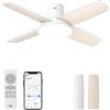 DREO ventilatore da soffitto con luce,12 velocità,3 modalità,motore CC silenzios