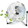 Aigostar Ventilatore Pavimento Industriale Turbo Acciaio 40cm 60W 3 Velocita Pro