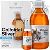 ARGENTO COLLOIDALE 100% NATURALE PER ANIMALI CANI GATTI TUTTO IN 1 300ML ANTISET