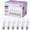 PHILIPS LED E27 LAMPADINE 100W EQUIVALENTI CONFEZIONE DA 6 LAMPADINE ENERGIA EFFICIENZA