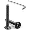 Tunejoy Viti a Testa Bombata Torx Nero con Flangia M4 x 30 mm Vite a Testa Esago