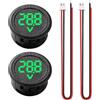 VooGenzek 2 Pezzi Voltmetro per Auto DC Digitale 5V-100V, LED Display Circolare