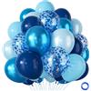 Does not apply Palloncini Compleanno, 100 Pezzi Palloncini Blu Pastello Azzurri Metallizzato Co