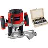 Einhell fresatrice verticale TC-RO 1155 Kit (1100 Watt, Ø 6 e 8 mm, regolazione