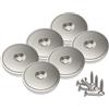 Magnetpro 6 pezzi magneti 25 kg forza 28 x 5 mm con capsula magnete al neodimio a disco