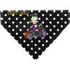 Buckle-Down Betty Boop Pet Bandana, Betty Boop Biker Betty Winking and Polka Dot Black White