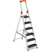 SONGMICS Scaletta a 6 Gradini Scala Pieghevole in Lega di Alluminio Gradini Larghi 12 cm