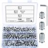 Qeapug M8 Inserti Filettati, 100 Pezzi Boccole Filettate per Legno, Bussole Filettate,