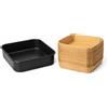 Terryshop74® Teglia per Friggitrice ad Aria 20,4x20,4x5 cm Nera + 200 Fogli Cart
