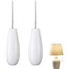 Maniglia estraibile luce bagno in set 2 cavo 150 cm per ventilatori