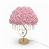 Lampada con Paralume a Forma di Rosa Shabby Chic Lampada da Comodino Con