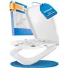 LOBENSWERK Copriwater a Chiusura Rallentata [Montaggio Facile] Tavoletta WC Quad