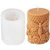 Xidmold Stampo cilindrico per candele a nido d'ape, in silicone, per candele di cera d'api, decorazione in gesso, artigianato fai da te (B)