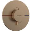 hansgrohe ShowerSelect Comfort S - Miscelatore termostatico incasso, Rubinetto termostatico, Termostato rotondo, per la valvola ShowerSelect Comfort, bronzo spazzolato