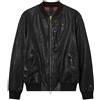 Blauer Giacca in Pelle da Uomo Blouson Regular Nappa Nero