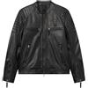 Blauer Giacca in Pelle Uomo Crossland Blu Reggolare con Zip Collo Alto