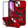 Dechyi Cover per iPhone 13 mini con Vetro Temperato Custodia con Scorrevole Protezione