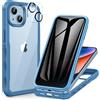 CENHUFO Privacy Cover iPhone 14 Plus, con Protezione Schermo Vetro Temperato Ant