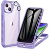 CENHUFO Privacy Cover iPhone 14 Plus, con Protezione Schermo Vetro Temperato Ant