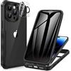 CENHUFO Privacy Cover iPhone 14 Pro Max, con Protezione Schermo Vetro Temperato
